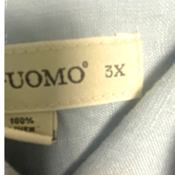 Men’s  3X 100% linen short sleeve button down shirt size - Picture 5 of 7